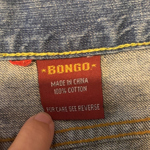 BONGO girls distressed patch unique vintage 90’s Denim Jeans 11 bootcut lowrise - Picture 2 of 12